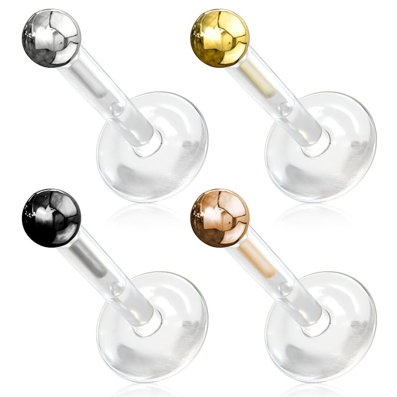 Labret com barra de PTFE
