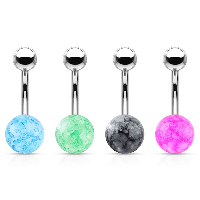 Umbigo piercing em cores aguarela