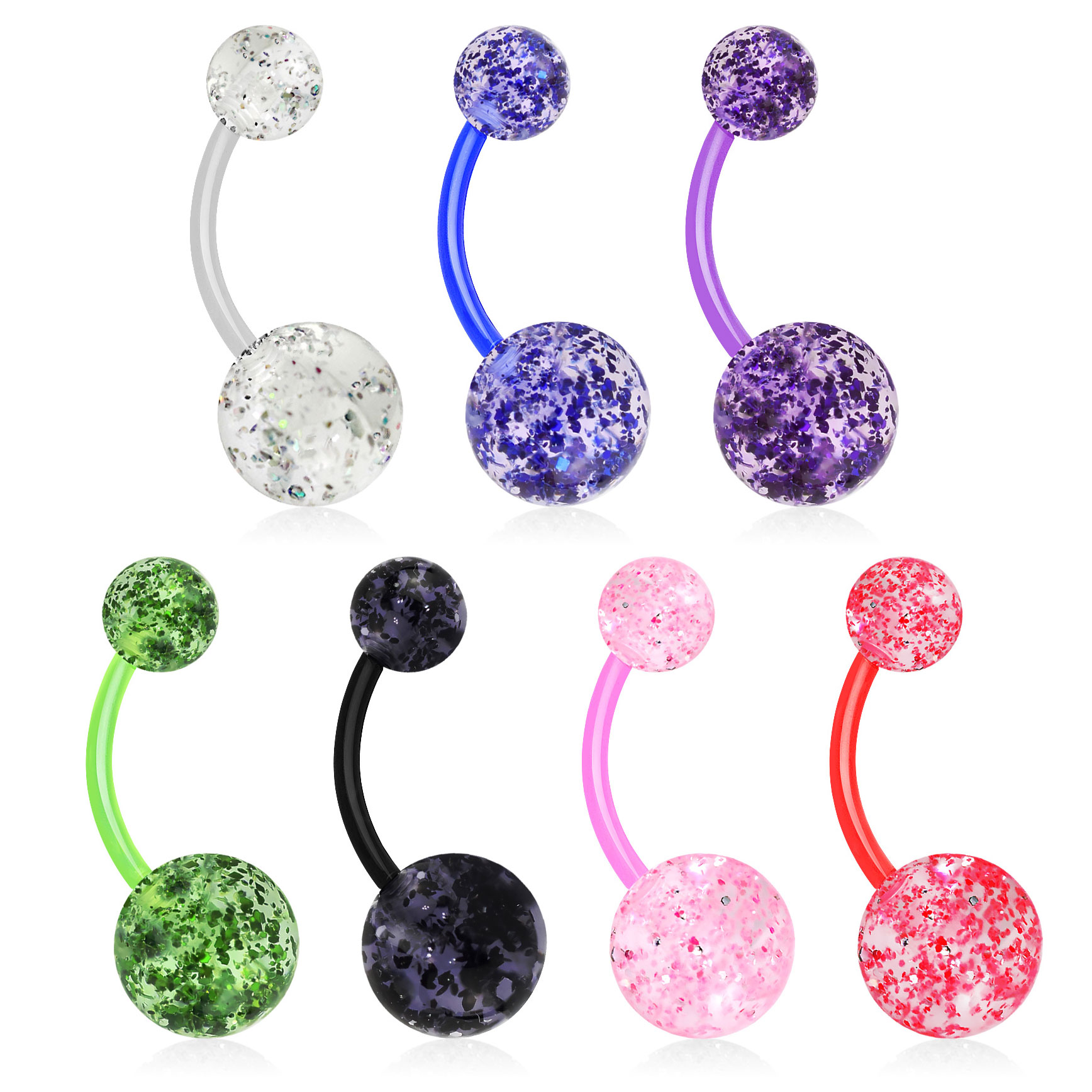 INTIMO OMBELICO PIERCING Banana Con 5mm Vite Sfera A Clip, Zirconia Bcr Anello EUR 6,66 - IT - Foto 5