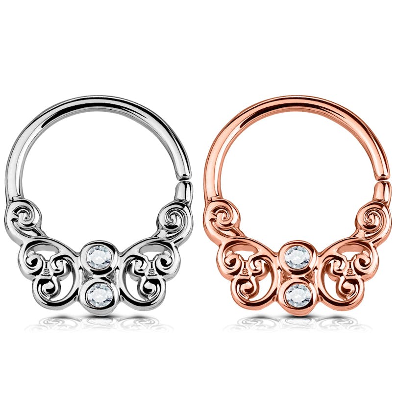 Septum avec torsions et papillon