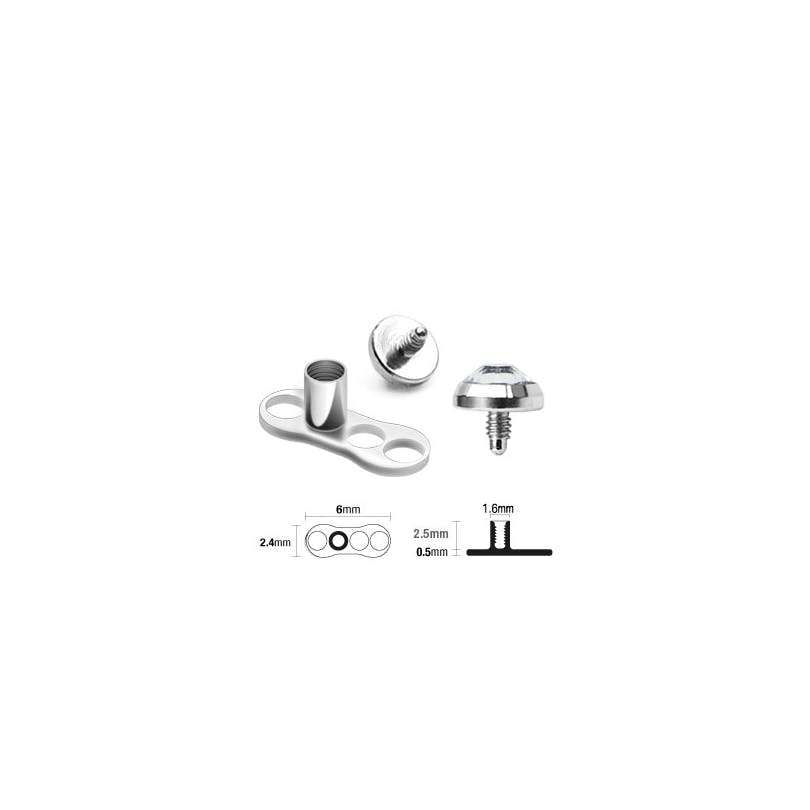 Dermal Anchor Paket mit Basis und Top