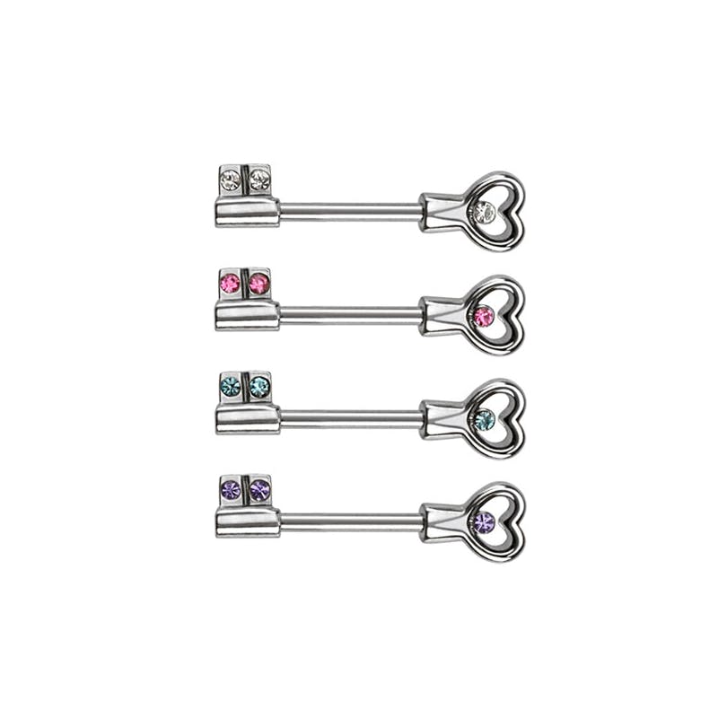 Piercing pour le téton en forme de clé