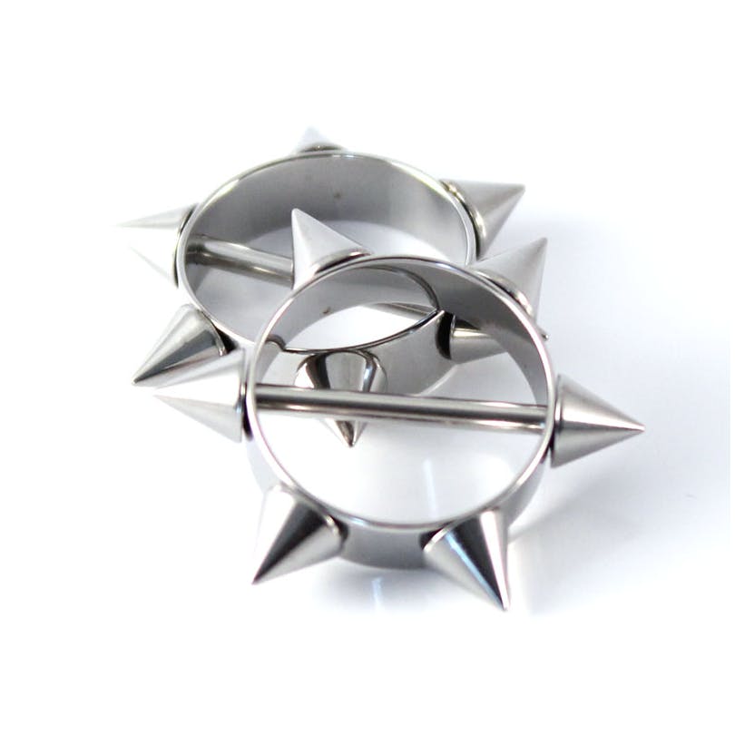 Mamilo piercing com picos