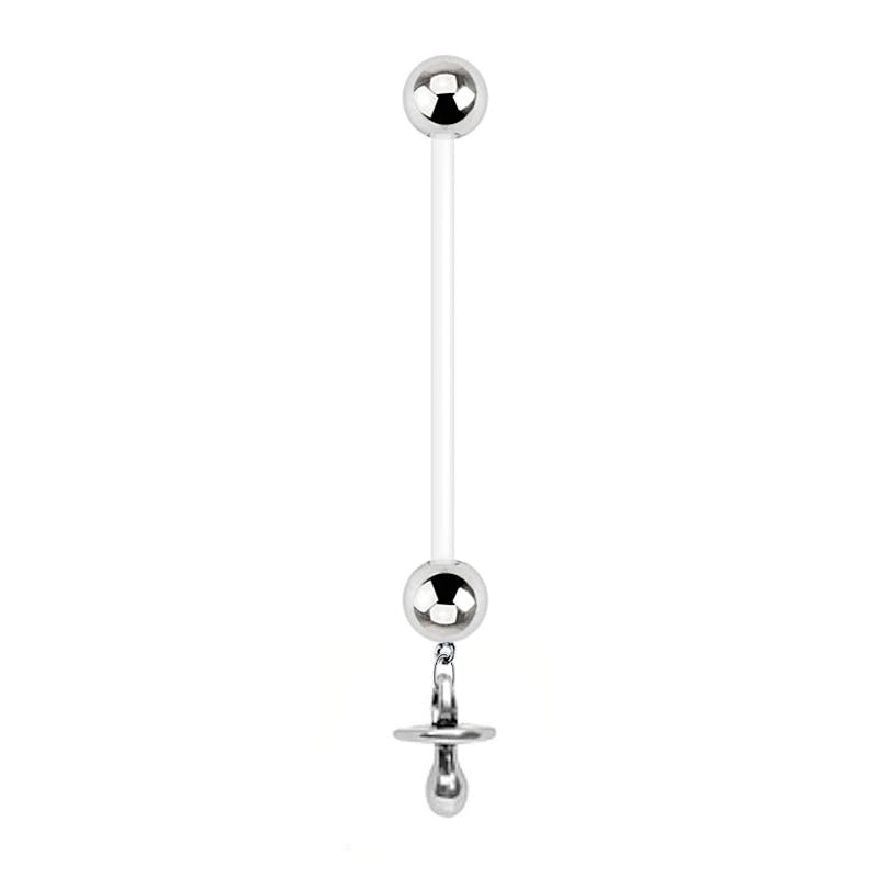 Bauchnabelpiercing für Schwangere mit Fläschchen