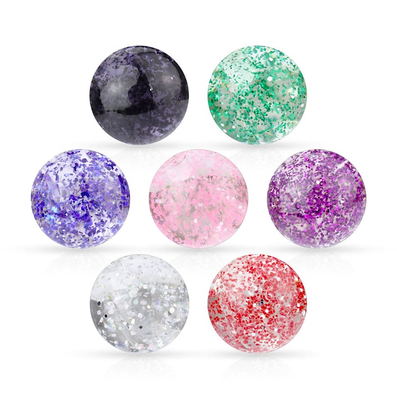 Bola de piercing extra brilhante em várias cores