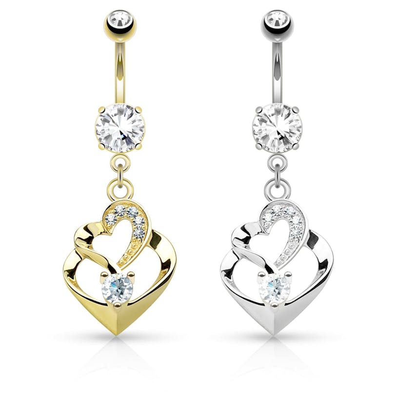 Piercing pour le nombril en acier inoxydable en 14K