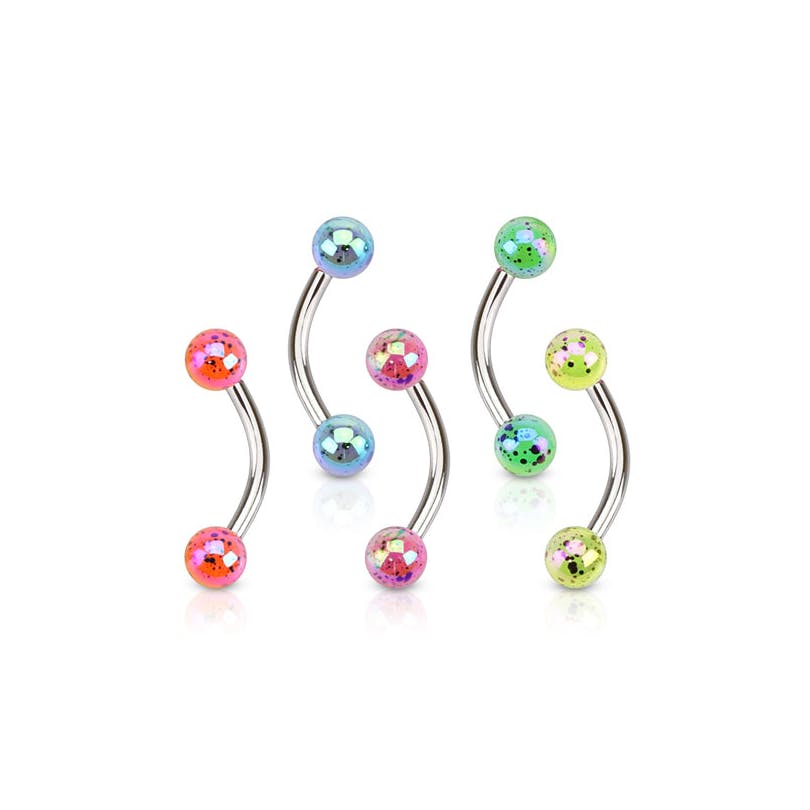 Barbell curvo com manchas e jogo de cores