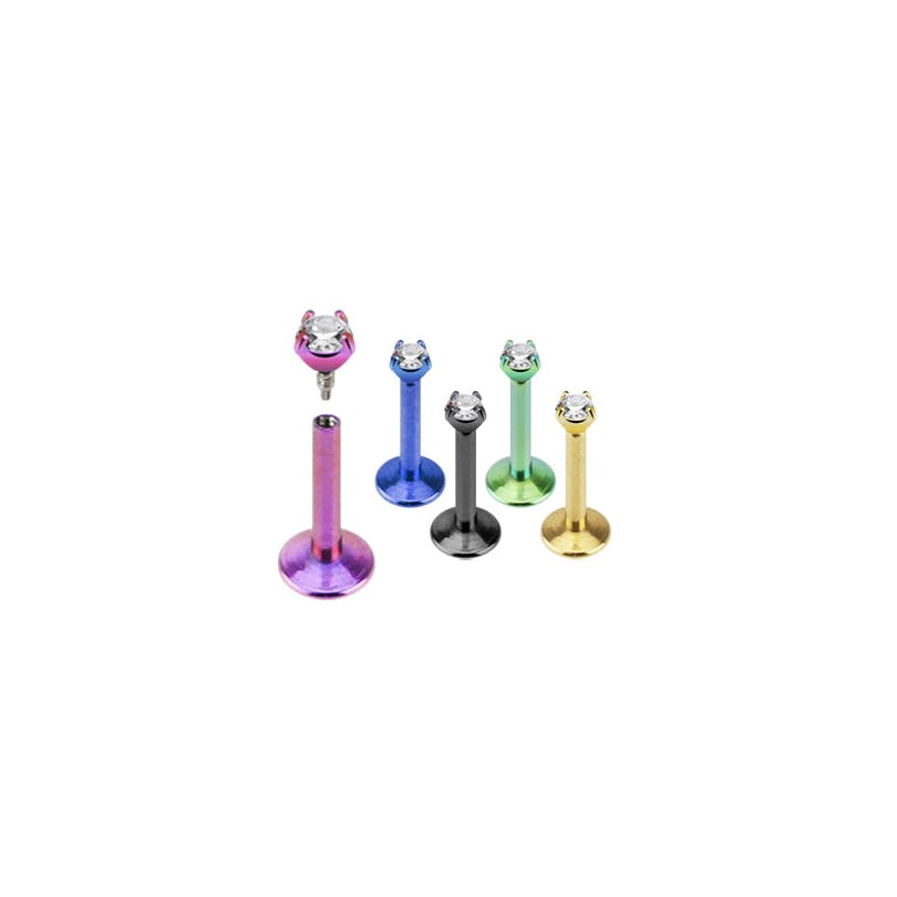Labret avec micro pierre et filetage interne