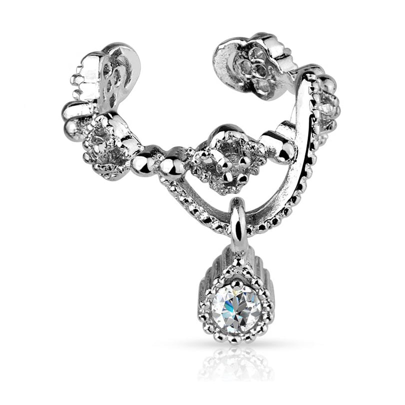 Earcuff met hangende steen