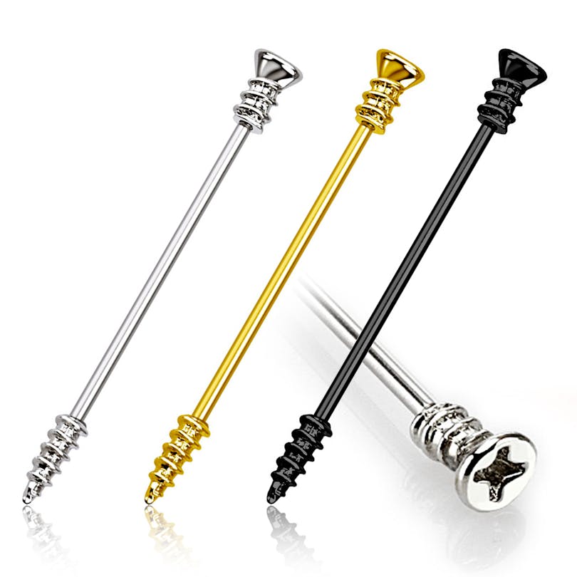 Industrial piercing em formato de parafuso