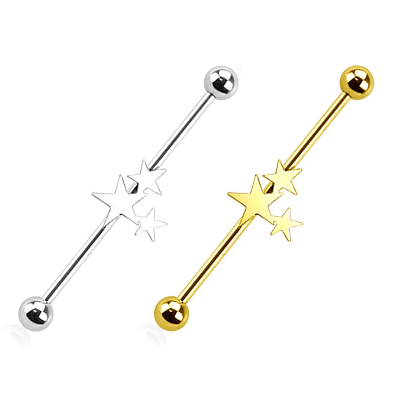 Tige barbell avec trois étoiles