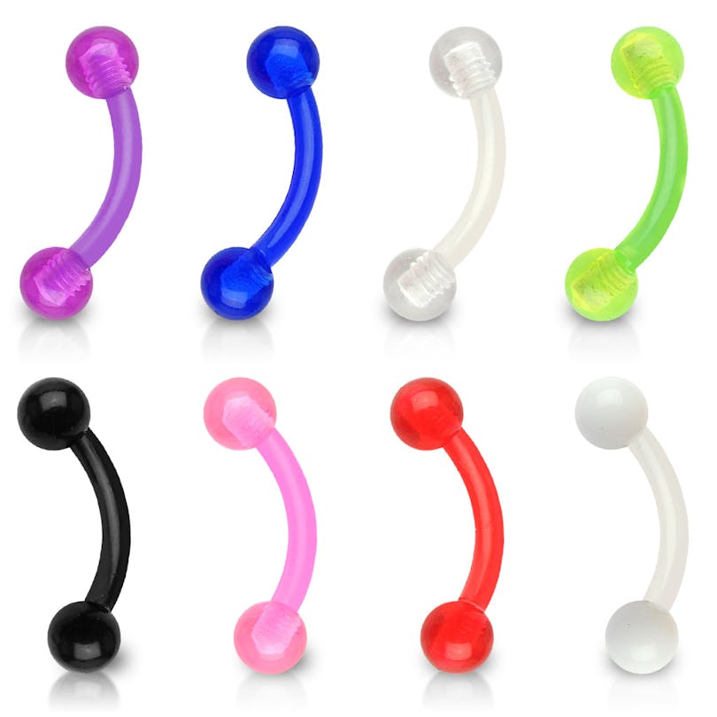 Tige barbell courbée en PTFE en différentes couleurs