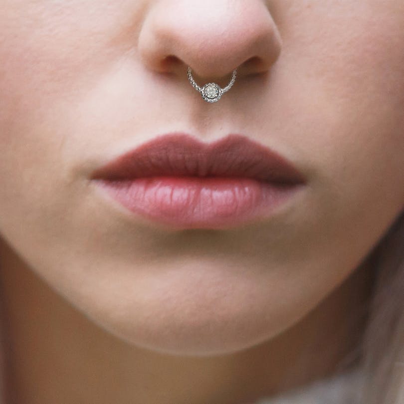 Septum en or 14 carats avec torsions