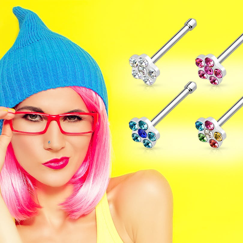 Nasenstecker mit einer Blume