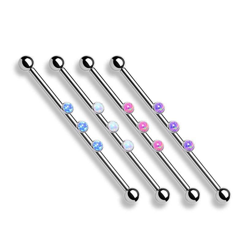 Industrial barbell com 3 opalas de rosca interna