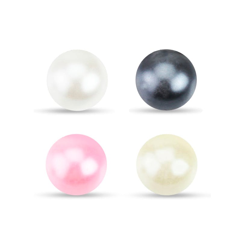 Piercing balletje van acryl met parel look