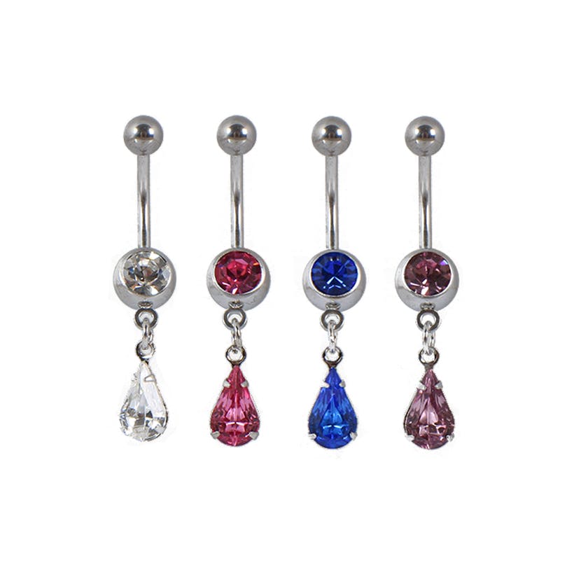 Piercing pour le nombril avec pendentif goutte