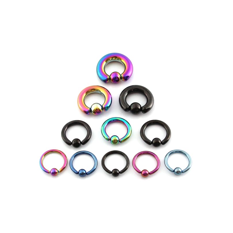 Grote ball closure ring met titanium coating